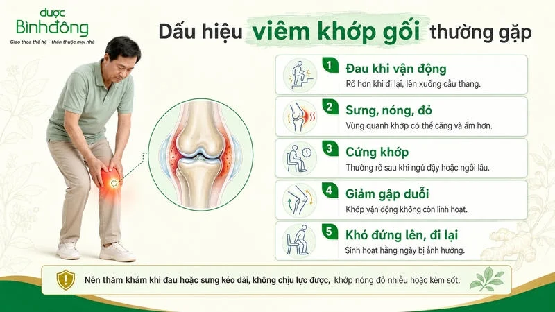 Dấu hiệu viêm khớp gối