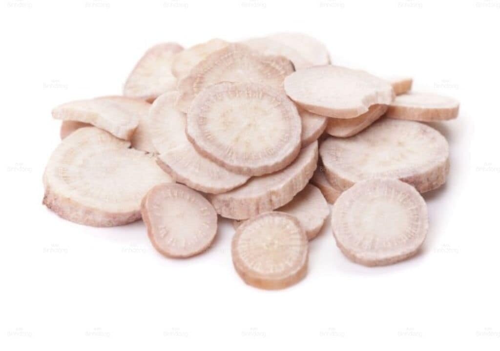 Hình ảnh cây bạch thược sau khi được cắt lát mỏng