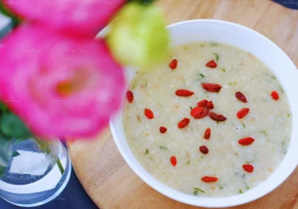 Hình ảnh về món cháo kết hợp kỷ tử