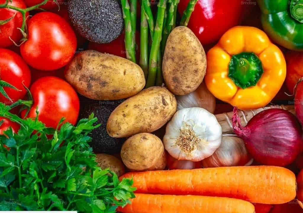 Hình chụp về nhóm rau củ tốt cho cơ thể