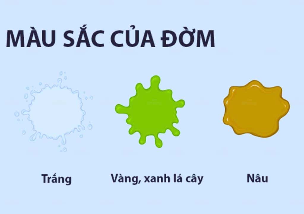 Hình ảnh về các loại màu đờm khi bị bệnh