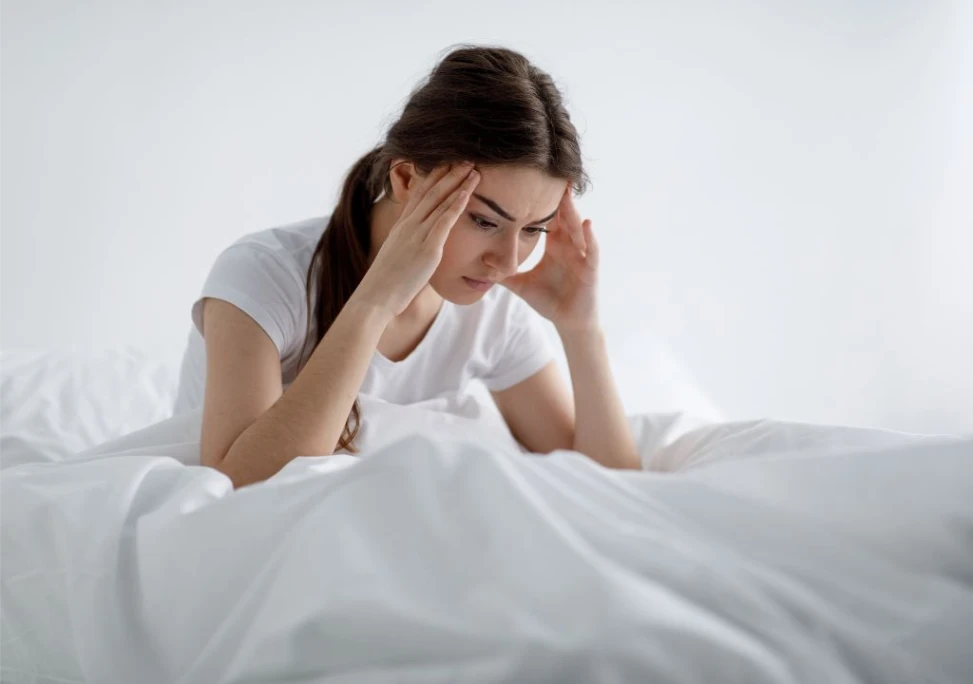 Hình ảnh người phụ nữ bị mất ngủ nhiều ngày