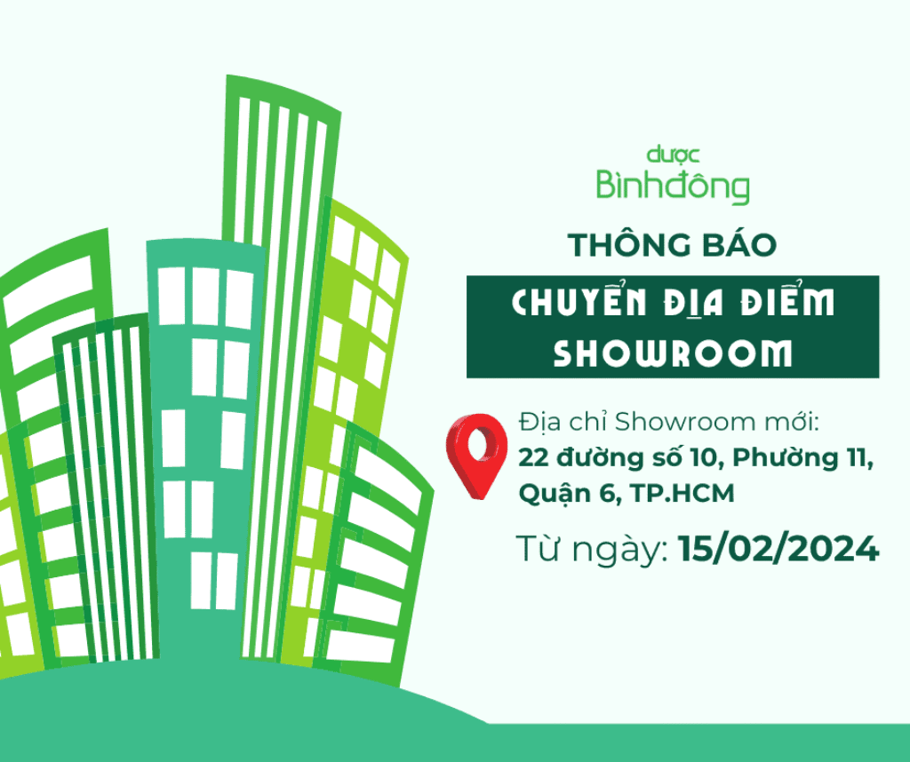 Dược Bình Đông thay đổi địa chủ Showroom TPHCM