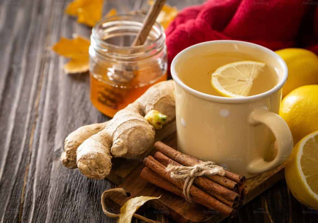 Hình ảnh về trà gừng mật ong giúp điều trị mề đay ngứa về đêm
