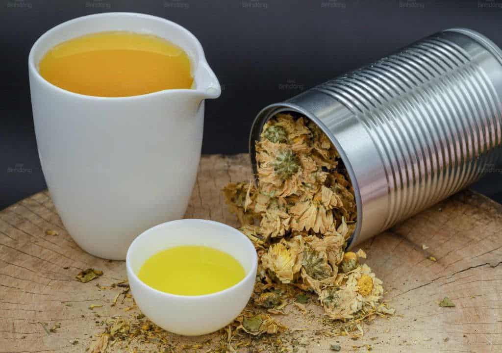 Hình ảnh về trà hoa cúc giải độc gan
