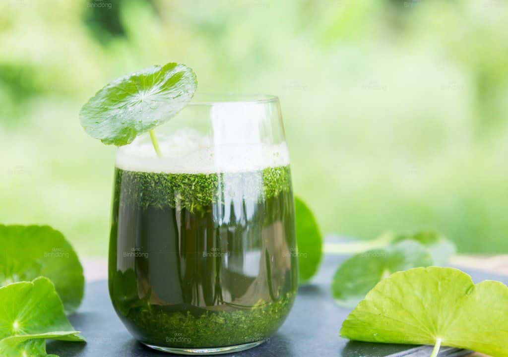 Hình ảnh về nước ép rau má giúp giảm hơi thở nóng