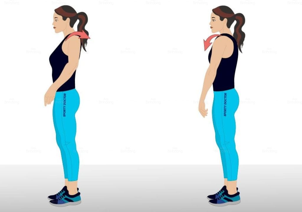 Hình chụp bài tập cổ vai gáy xoay bả vai