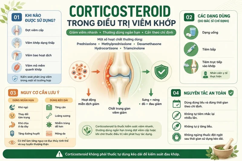 Corticosteroid trong điều trị xương khớp