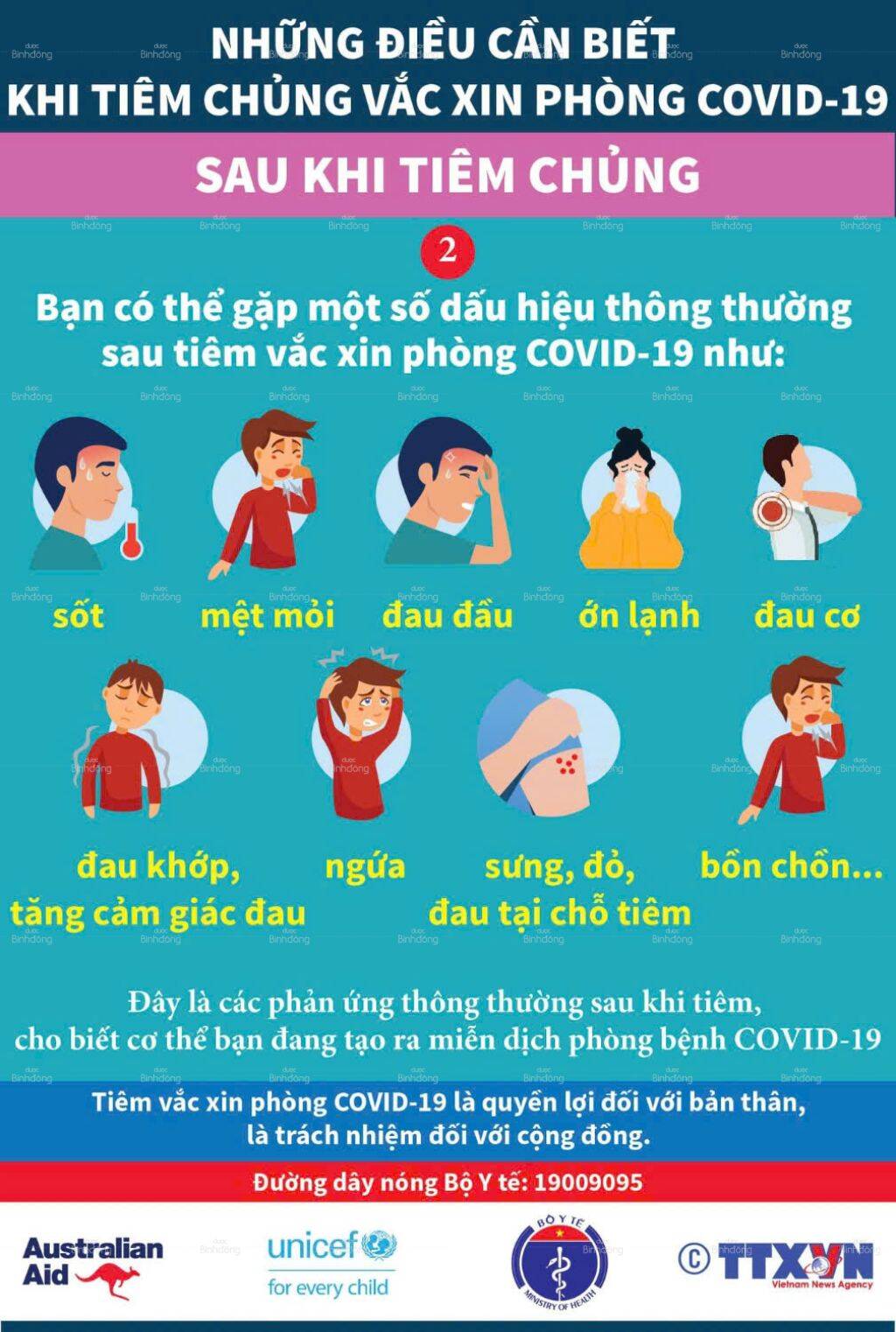 Những lưu ý sau khi tiêm chủng.
