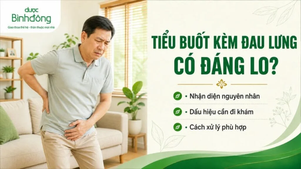 Người đàn ông bị tiểu buốt kèm đau lưng