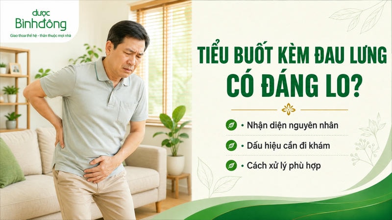 Người đàn ông bị tiểu buốt kèm đau lưng