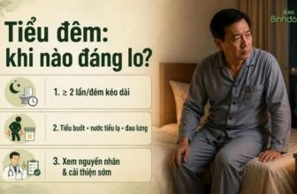 Người đàn ông thức dậy ban đêm vì tiểu đêm, kèm 3 dấu hiệu đáng chú ý cần theo dõi.