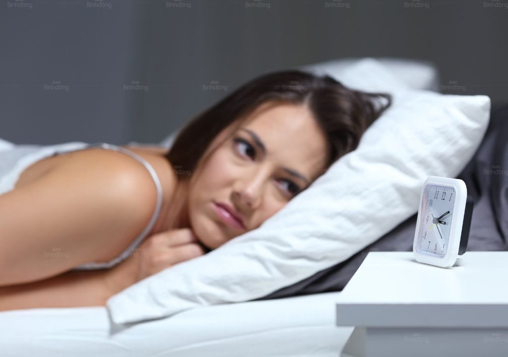 Hình chụp người phụ nữ bị mất ngủ