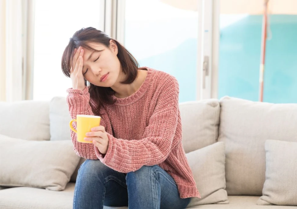 Hình ảnh người phụ nữ mệt mỏi