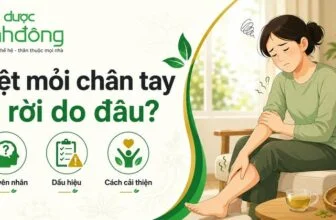 Thumbnail minh họa mệt mỏi chân tay rã rời, gồm nguyên nhân, dấu hiệu và cách cải thiện.