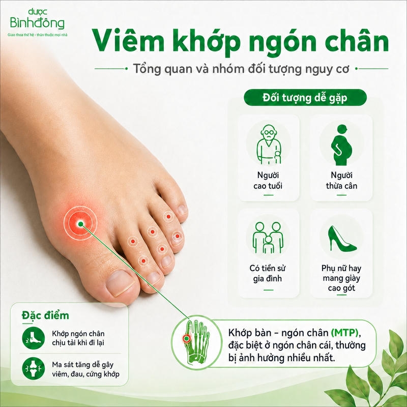 Khớp ngón chân bị viêm là vì sao