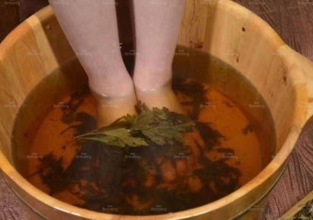 Ngâm chân với Ngải cứu