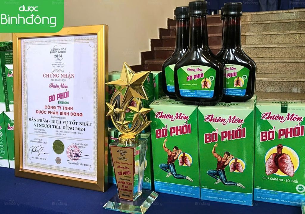 Thiên Môn Bổ Phổi đạt chứng nhận là Sản Phẩm - Dịch Vụ Vì Người Tiêu Dùng 2024