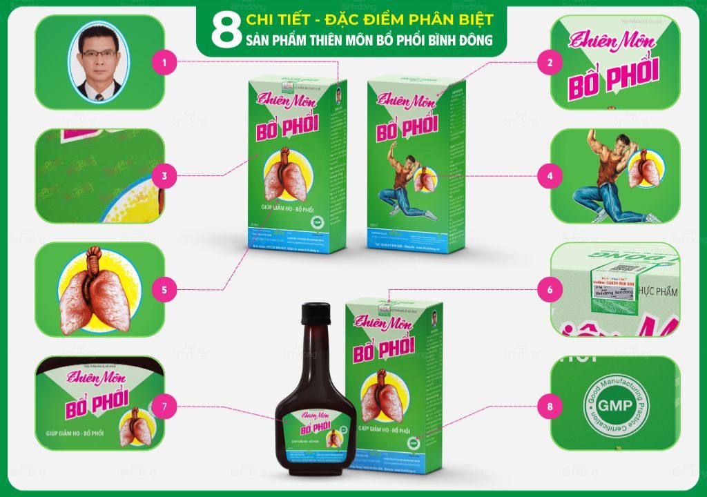Hình chụp về sản phẩm Thiên môn bổ phổi Bình Đông