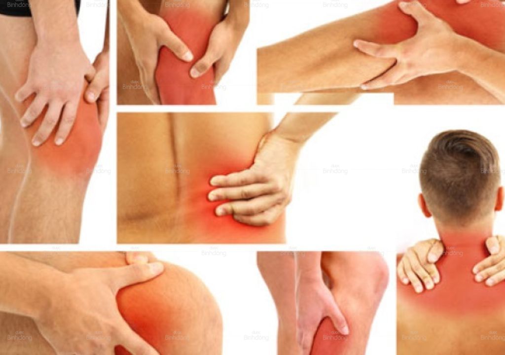 Hình ảnh minh họa các vị trí đau khớp gây đau lưng