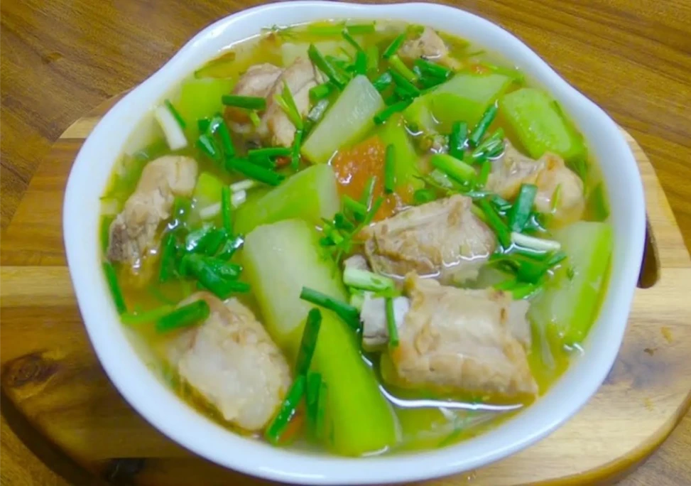 Hình chụp về canh bí đao sườn non