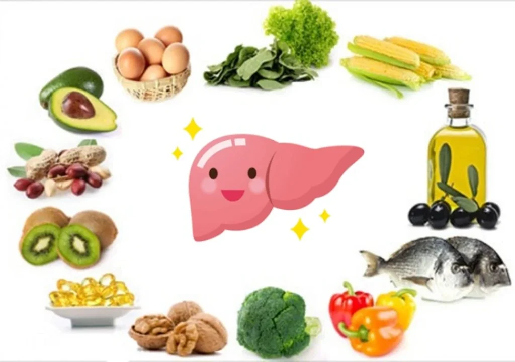 Hình chụp về những loại thực phẩm tốt cho gan