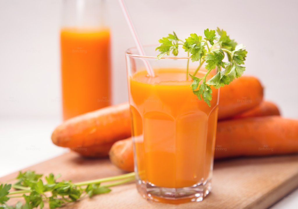 Hình chụp về nước ép cà rốt