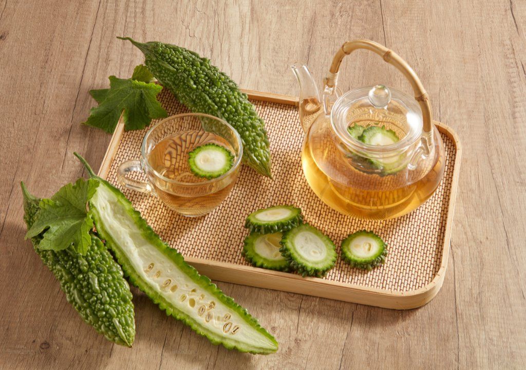 Hình chụp về trà khổ qua