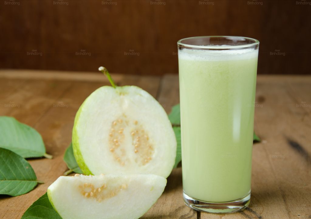 Hình chụp về nước ép ổi