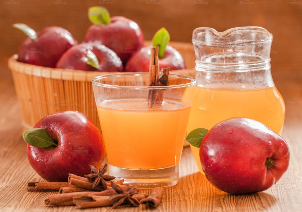 Hình chụp về nước ép táo
