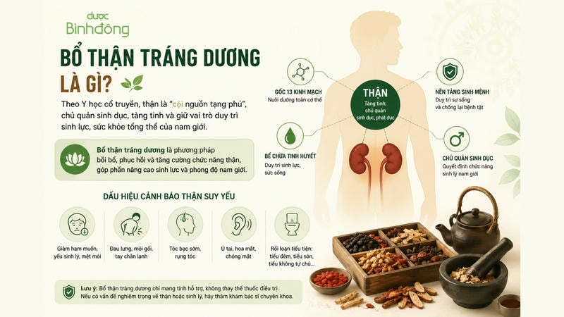 Bài thuốc Đông y hỗ trợ bổ thận tráng dương