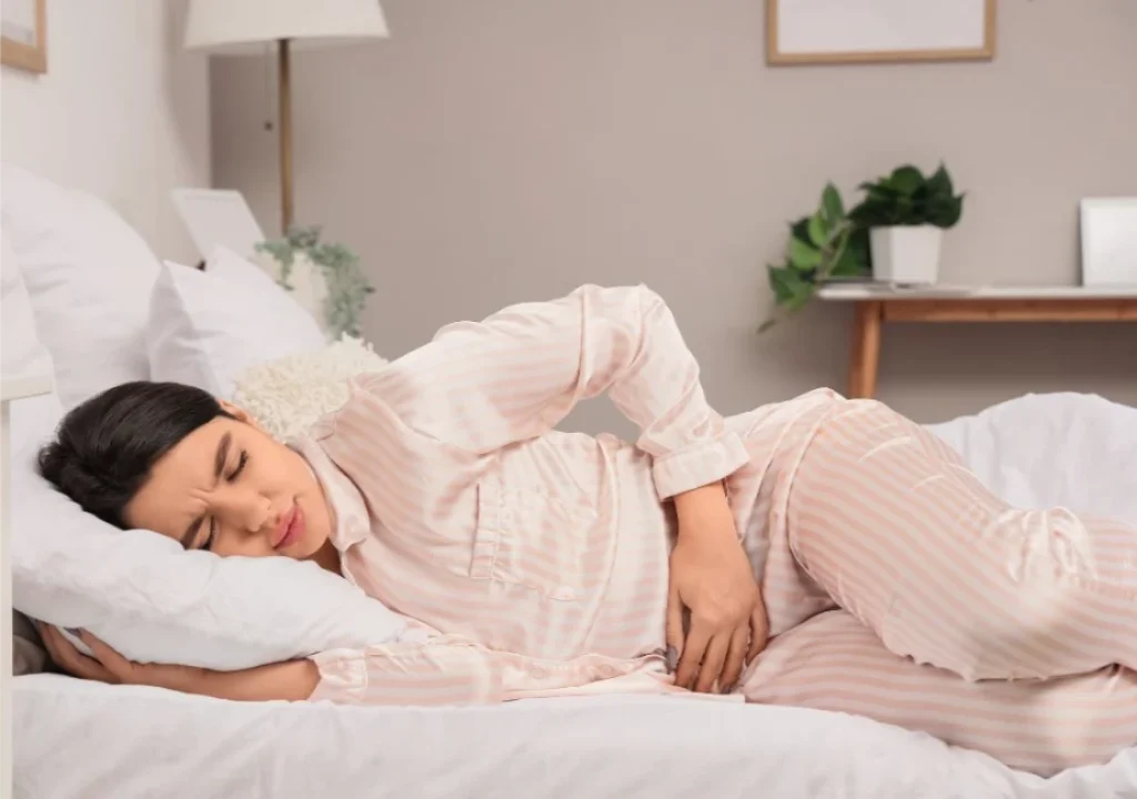 Hình ảnh người phụ nữ bị rối loạn kinh nguyệt