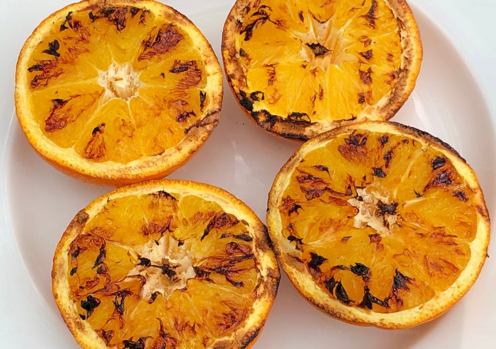 Hình chụp về cam nướng chữa ho