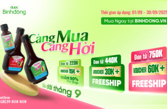 DBĐ| CTKM| NTD| Càng mua càng hời – Ưu đãi tháng 9 cực hot