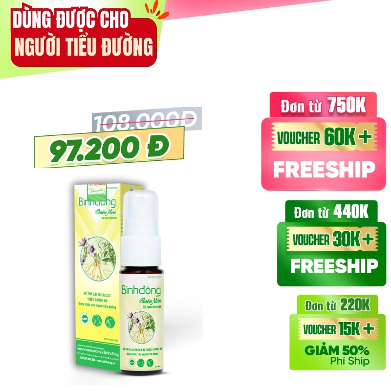 Bình Đông Thiên Môn – Xịt họng thảo mộc