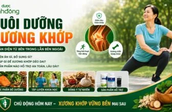 Thumbnail nuôi dưỡng xương khớp với người tập giãn cơ, khớp gối, checklist chăm sóc và nhóm giải pháp hỗ trợ