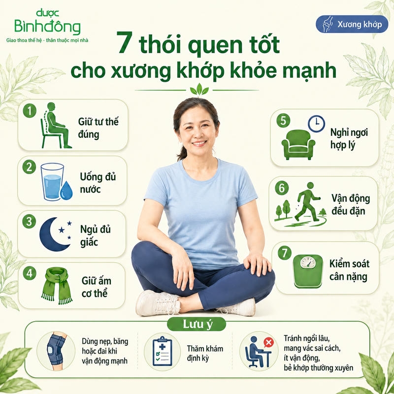 Thói quen tốt cho xương khớp