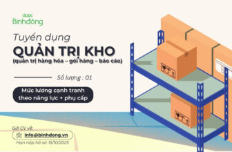 DBĐ| TUYỂN DỤNG| QUẢN TRỊ KHO (quản trị hàng hóa – gói hàng – báo cáo)