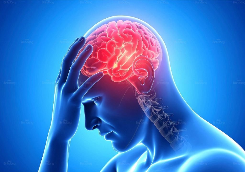 Hình ảnh minh họa đau đầu căng thẳng ảnh hưởng não bộ