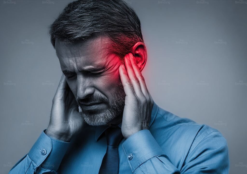 Hình ảnh minh họa tình trạng nhức đầu mệt mỏi