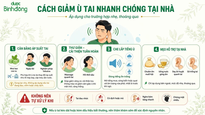 Cách giảm ù tai do viêm xoang gây ra