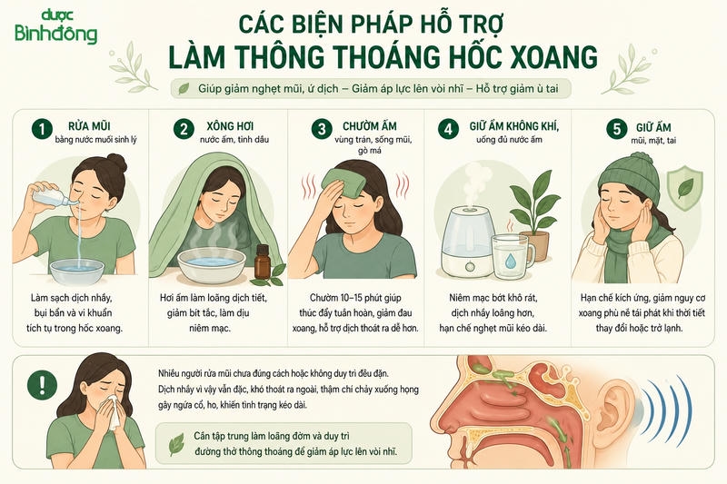 Thông xoang gián tiếp giảm ù tai
