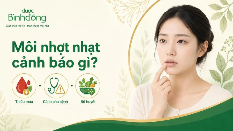 Thumbnail môi nhợt nhạt gồm người chạm môi