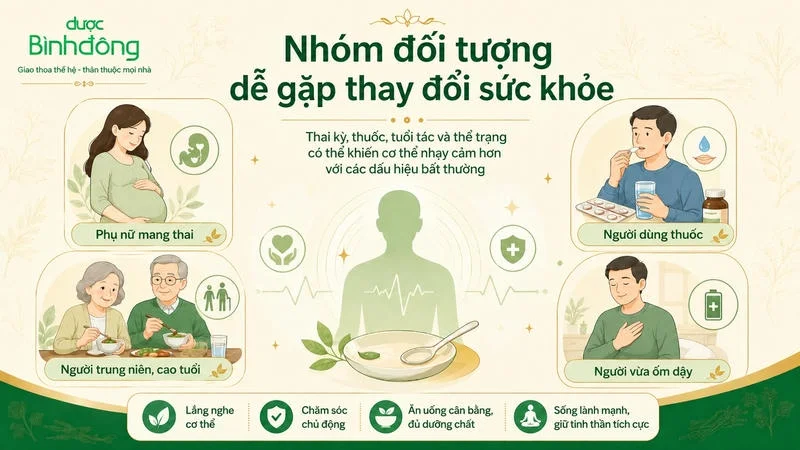 Infographic bốn nhóm cần lưu ý sức khỏe