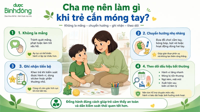 Hỗ trợ trẻ cai cắn móng tay