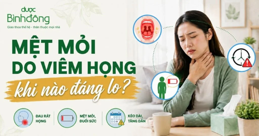 Viêm họng mệt mỏi khi nào đáng lo