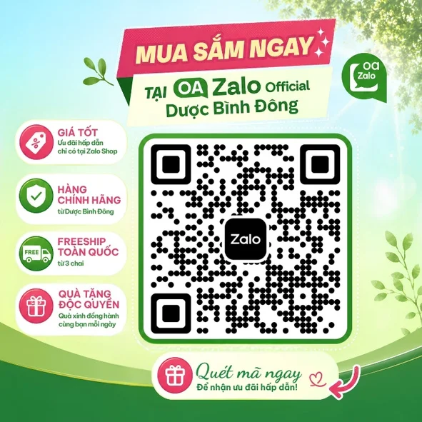 Quét QR truy cập OA Zalo Mini Shop Dược Bình Đông Official Store