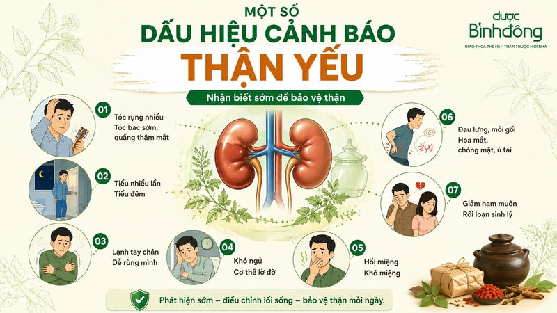 Dấu hiệu cảnh báo thận yếu