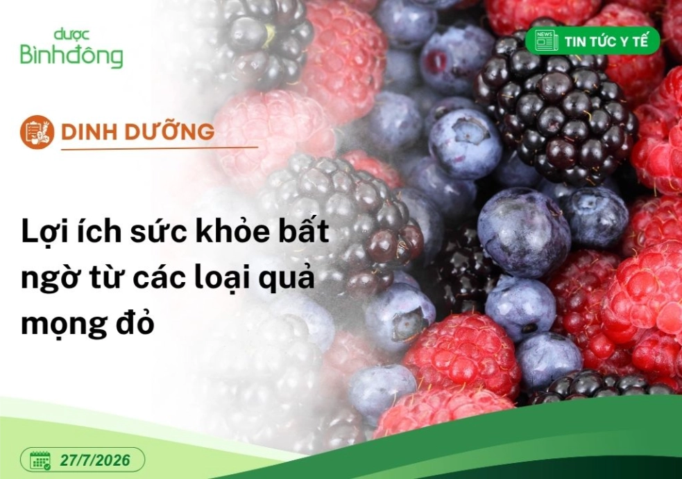 lợi ích sức khỏe các loại quả mọng đỏ