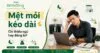 Thumbnail mệt mỏi kéo dài: người mệt mỏi bên laptop, biểu tượng thiếu ngủ, stress và dấu hiệu sức khỏe.